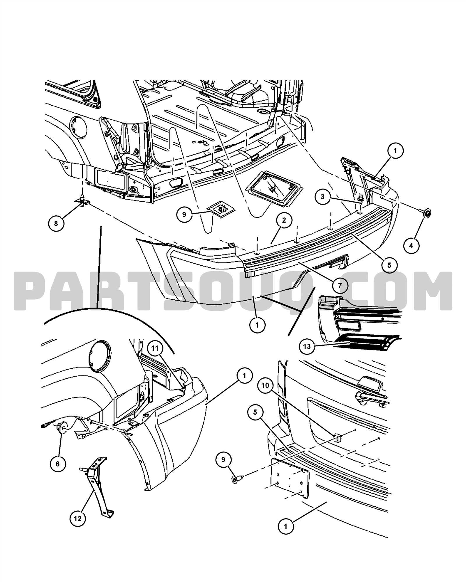 front end jeep grand cherokee parts diagram