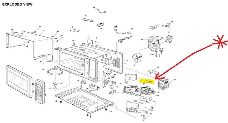 panasonic microwave oven parts diagram