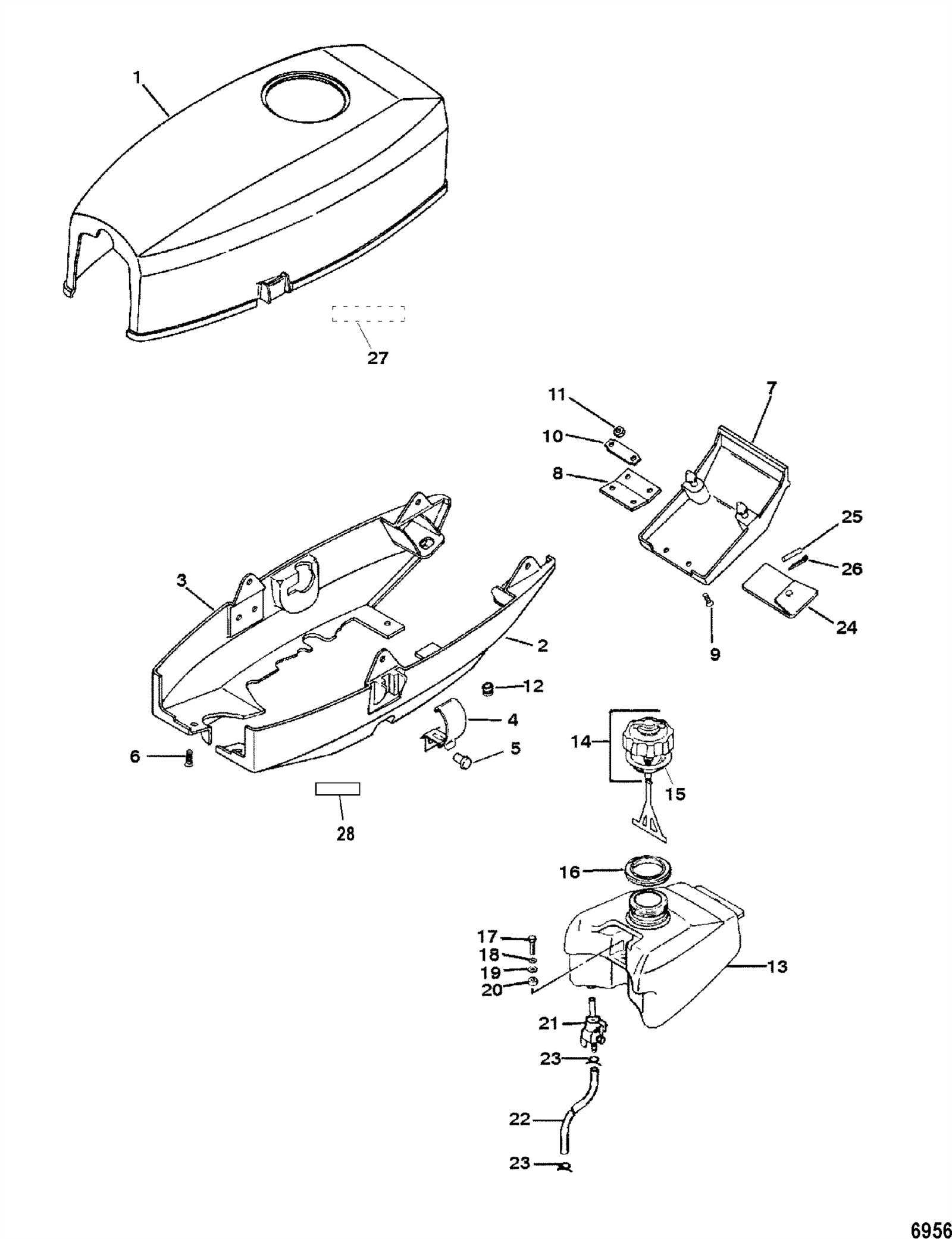 mercury 25 hp parts diagram