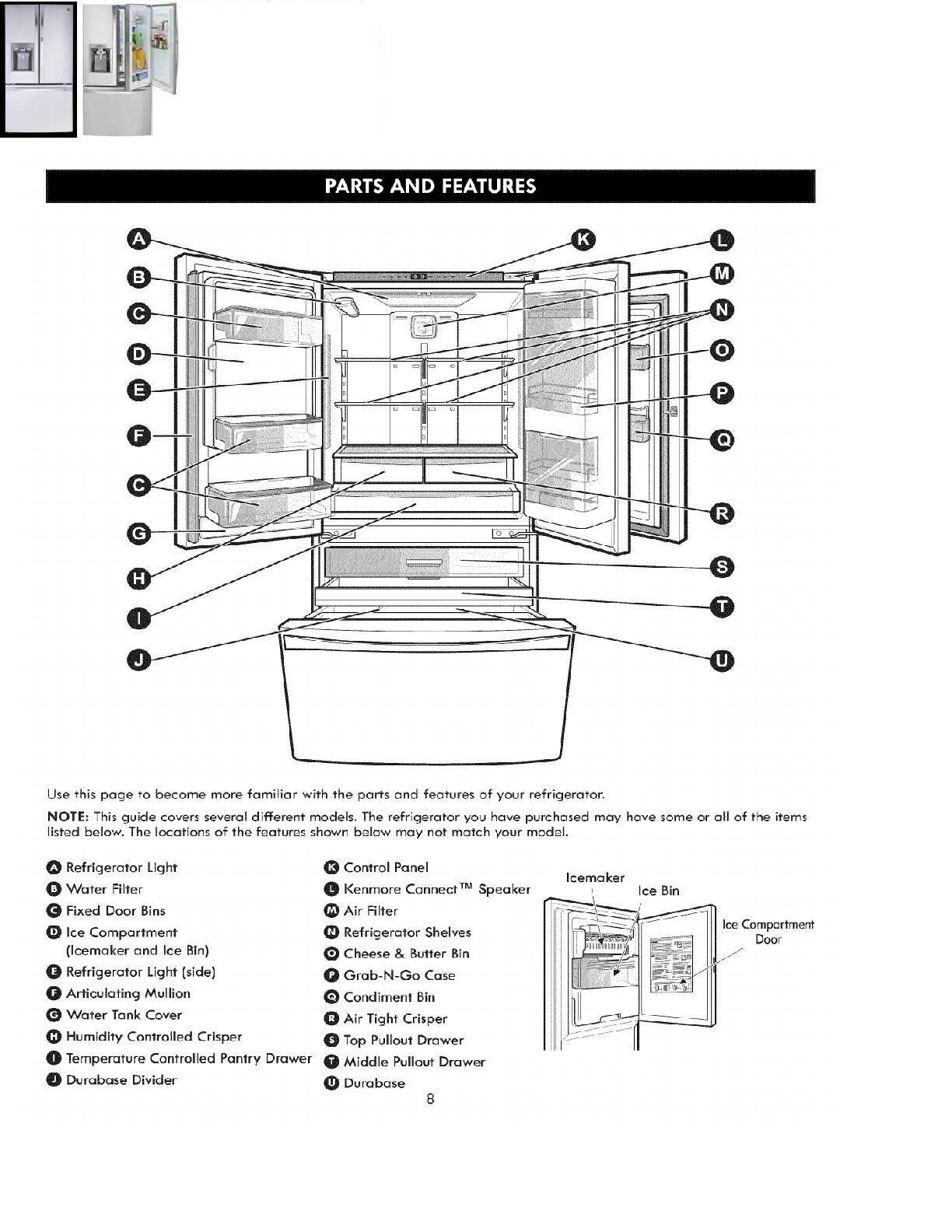 fridge parts diagram