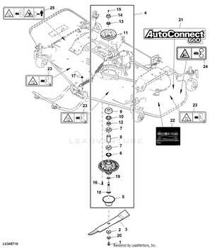 john deere 445 60 inch mower deck parts diagram