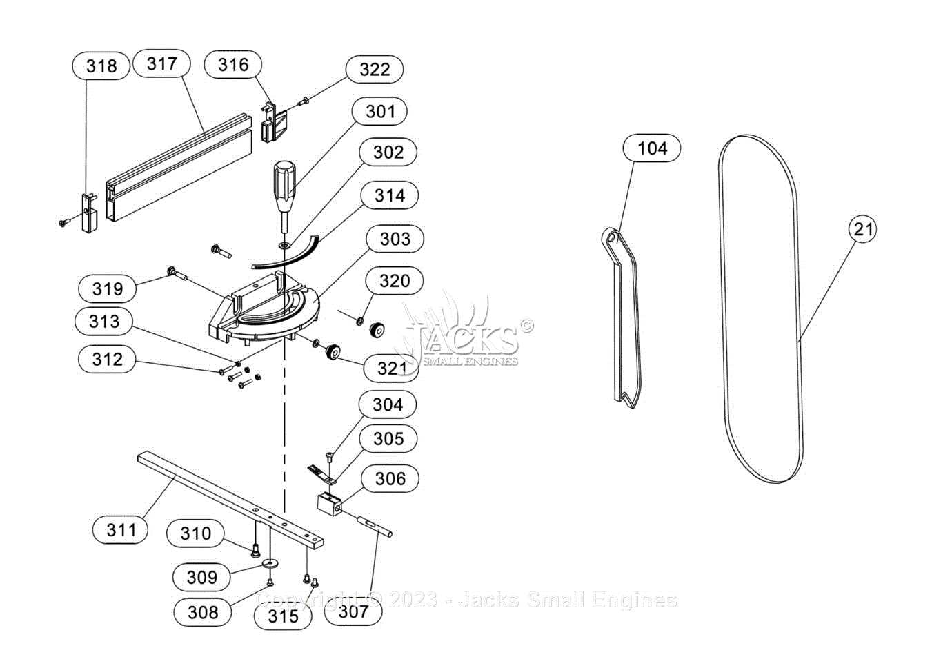 bandsaw parts diagram