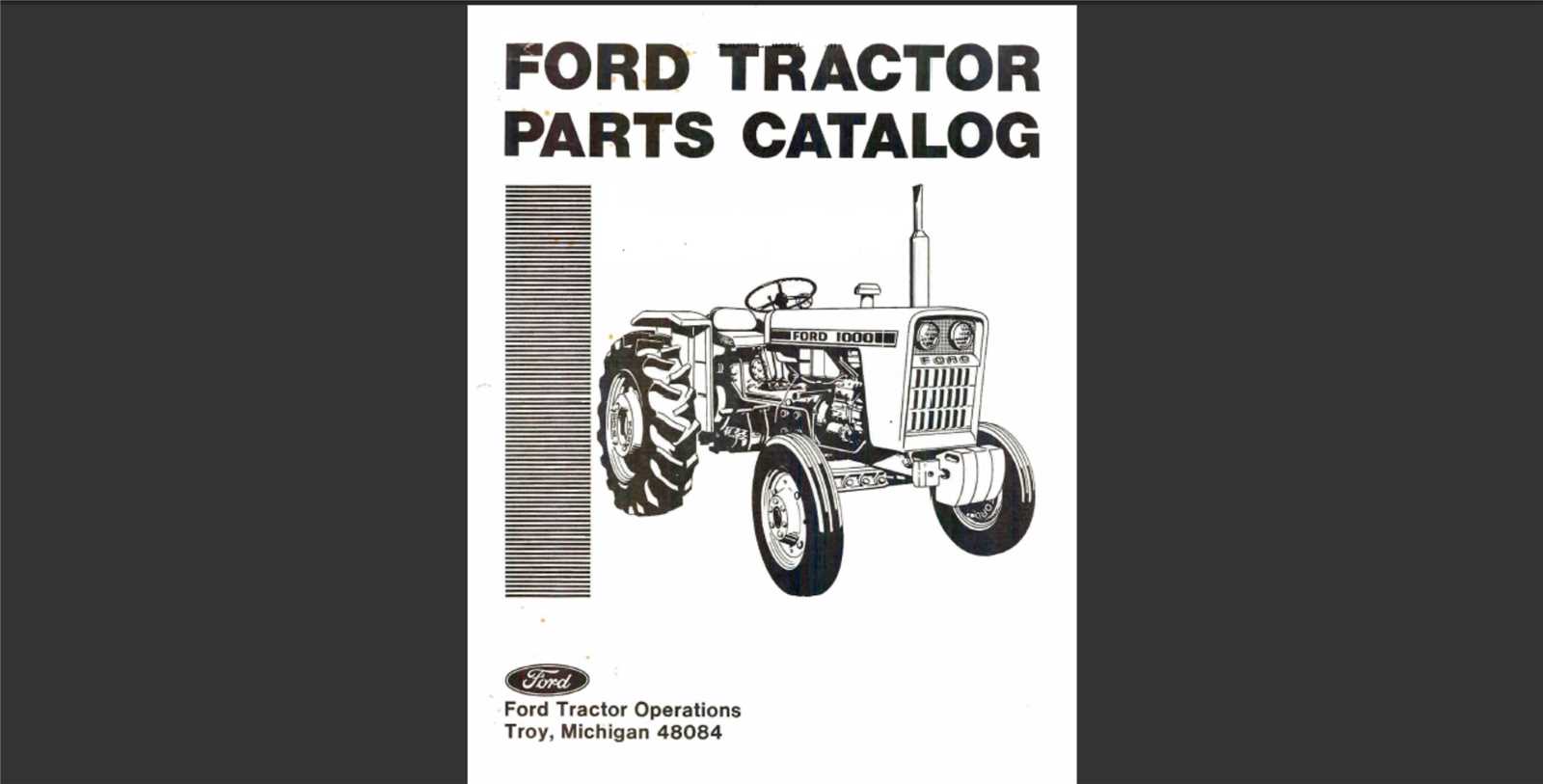 ford 5000 pto parts diagram