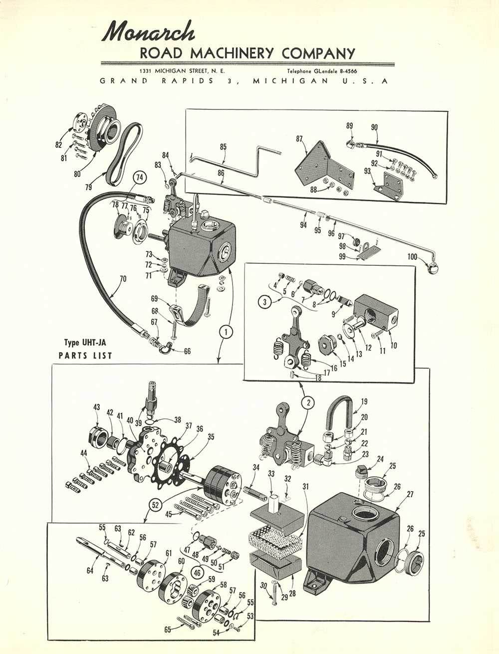 monarch 1110 parts diagram