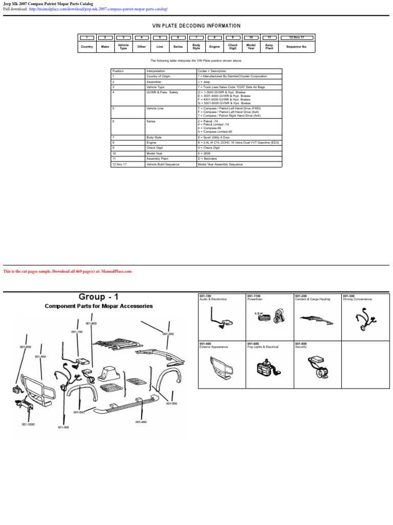 jeep patriot parts diagram