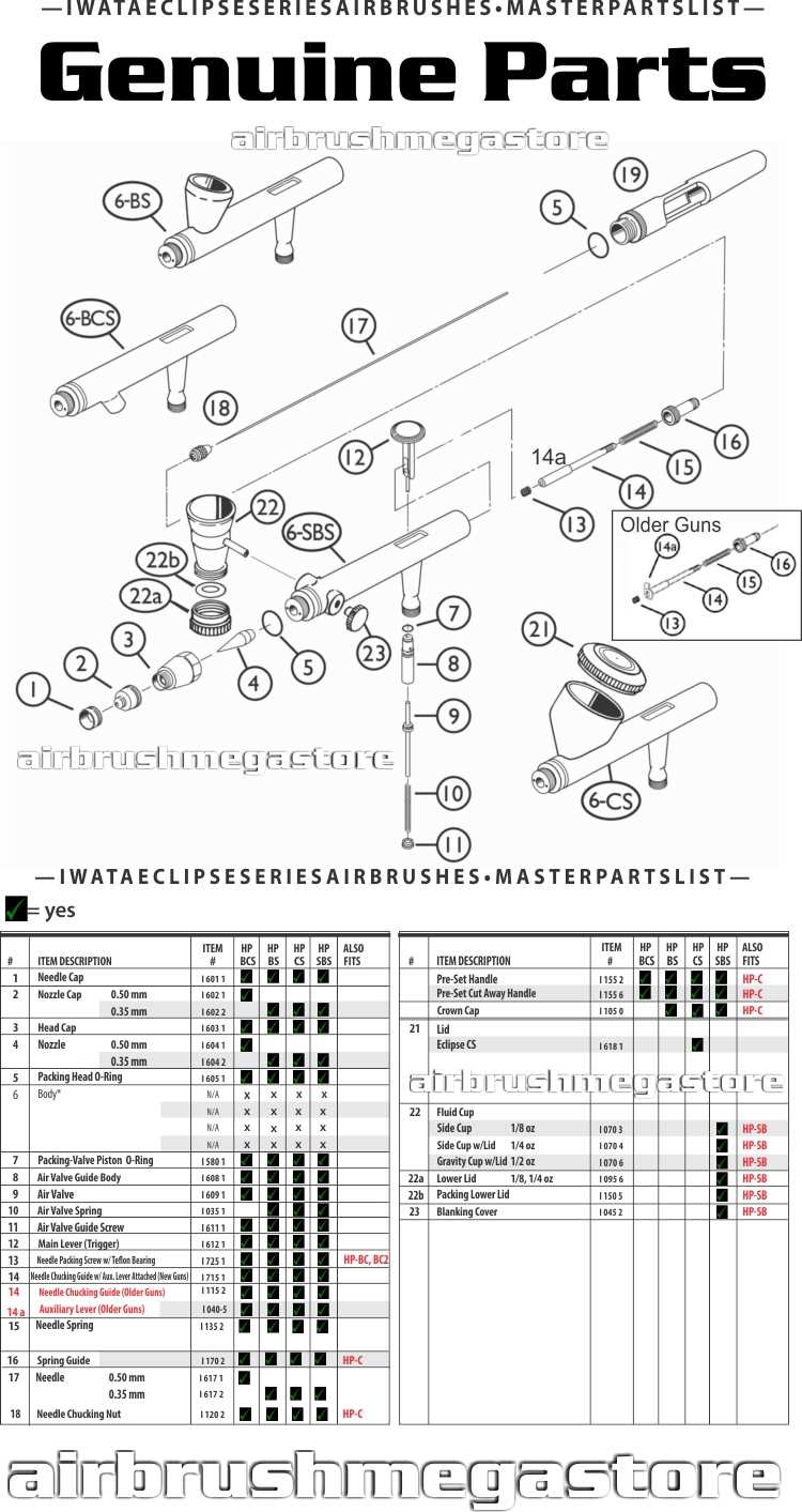 iwata neo parts diagram