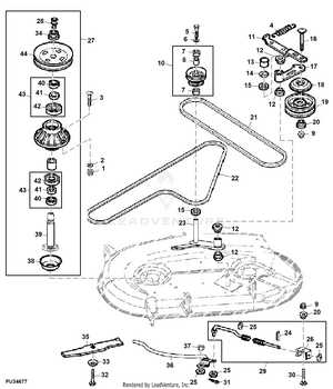 john deere 42 edge mower deck parts diagram