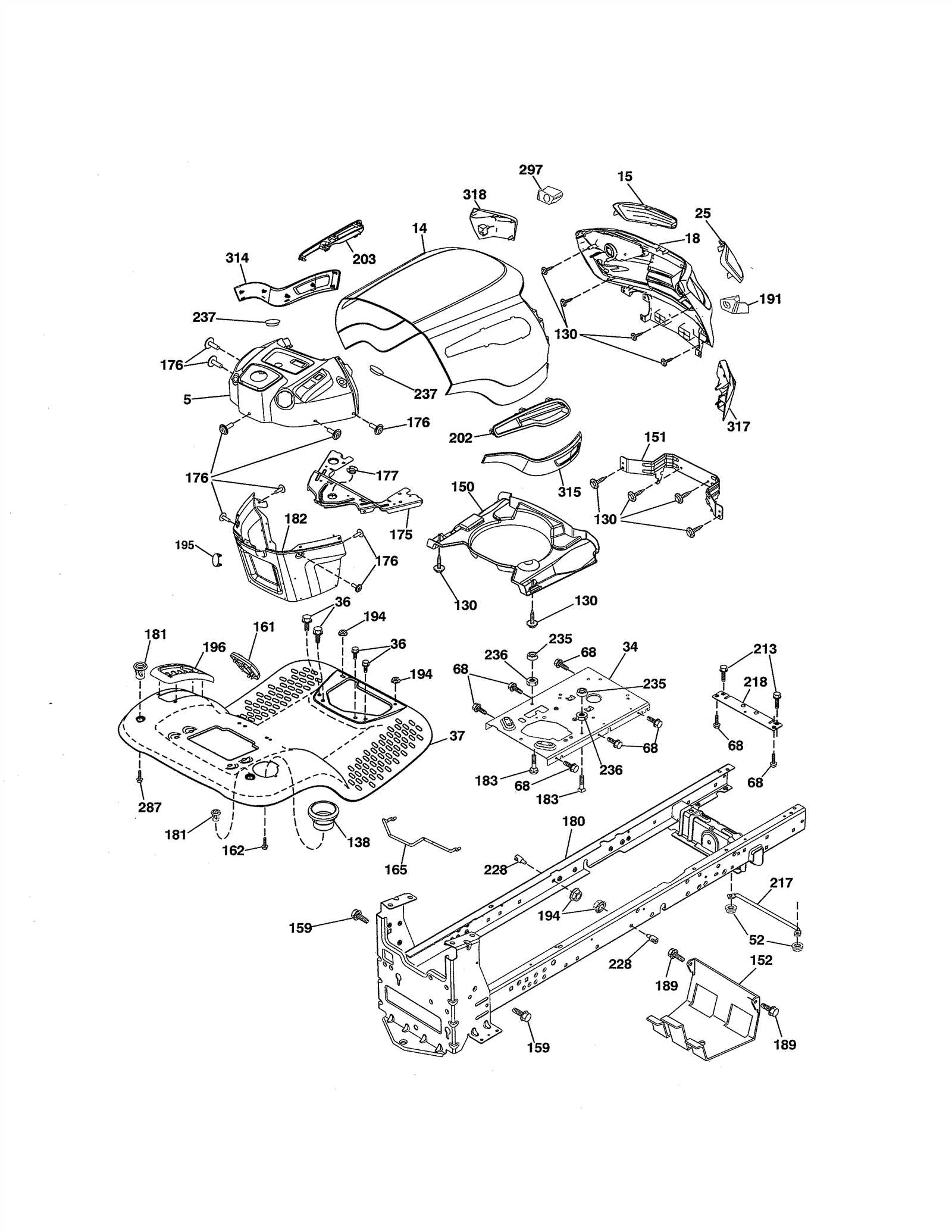 craftsman yt4000 steering parts diagram