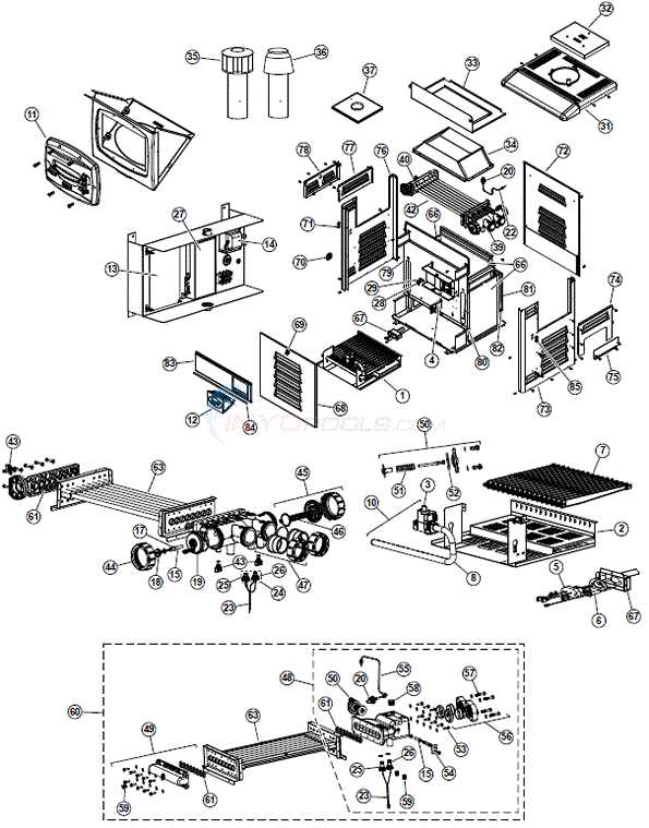 jandy lxi heater parts diagram