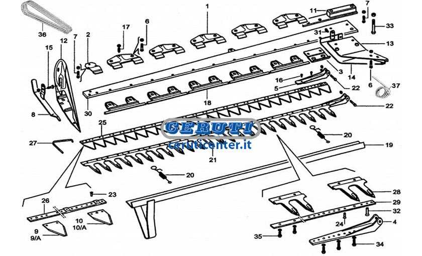 enorossi sickle bar mower parts diagram