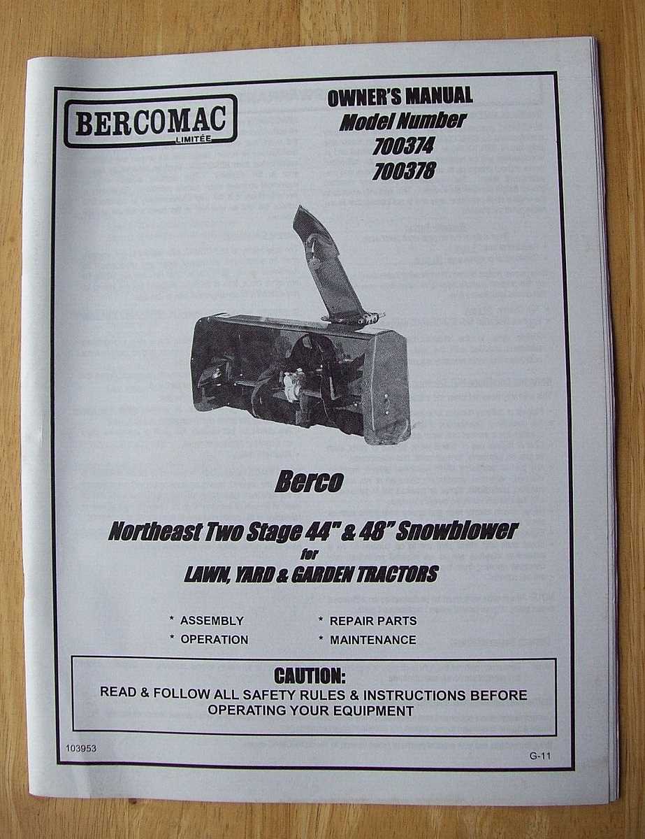 berco snowblower parts diagram