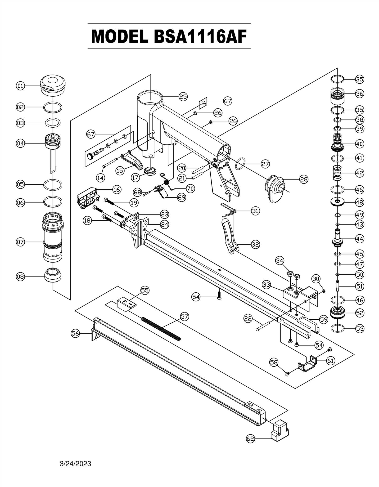 bostitch floor nailer parts diagram