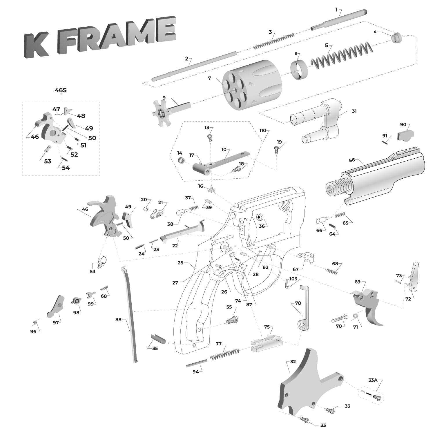 m&p 22 parts diagram