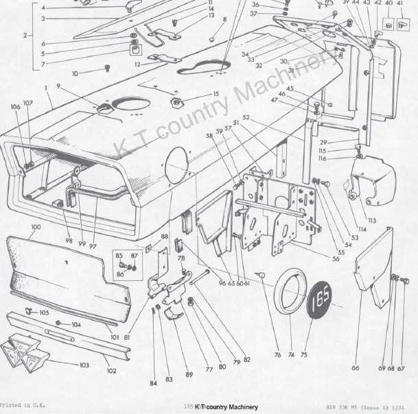 massey ferguson 165 parts diagram