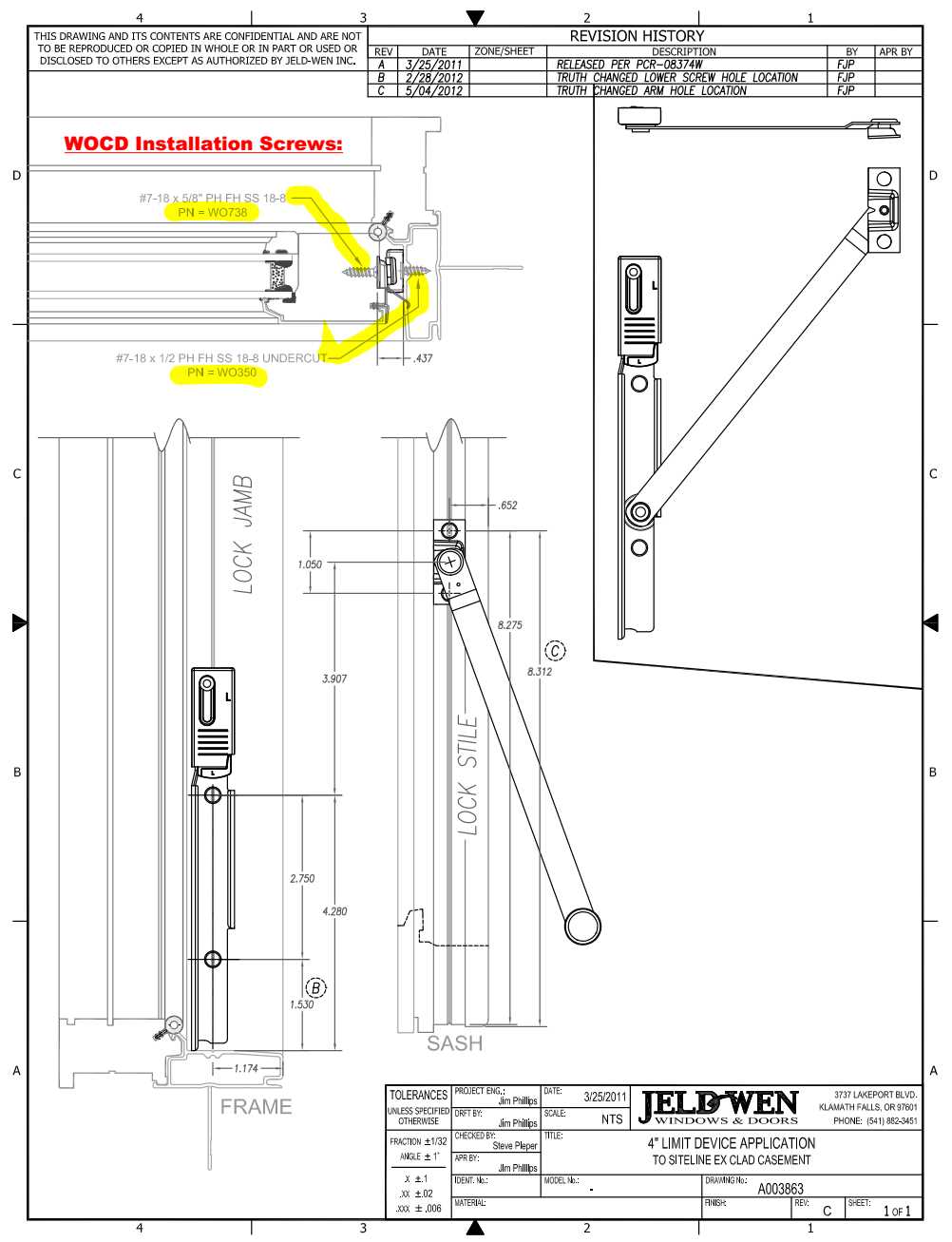 casement window parts diagram