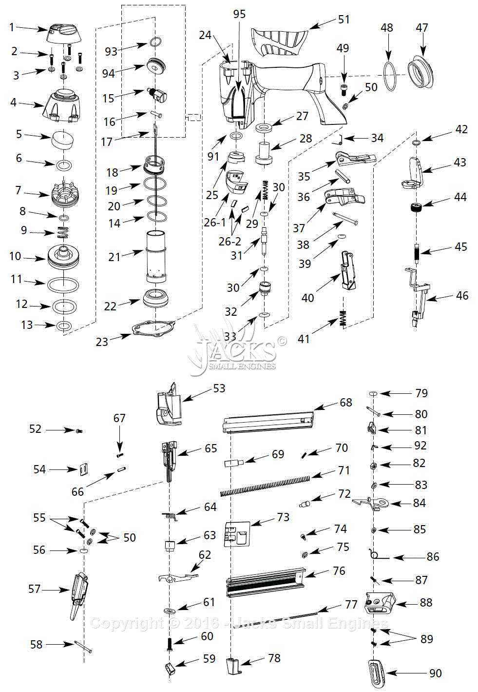 campbell hausfeld brad nailer parts diagram