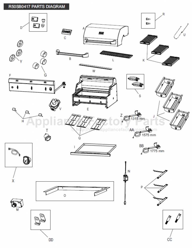 gas bbq parts diagram