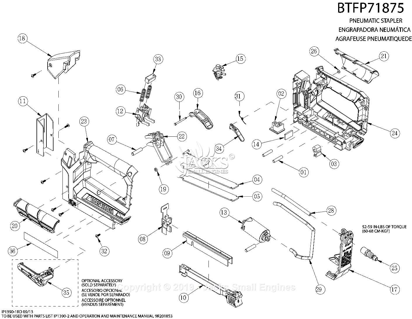 bostitch floor nailer parts diagram