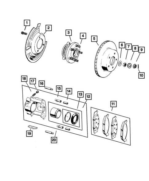 jeep brake parts diagram