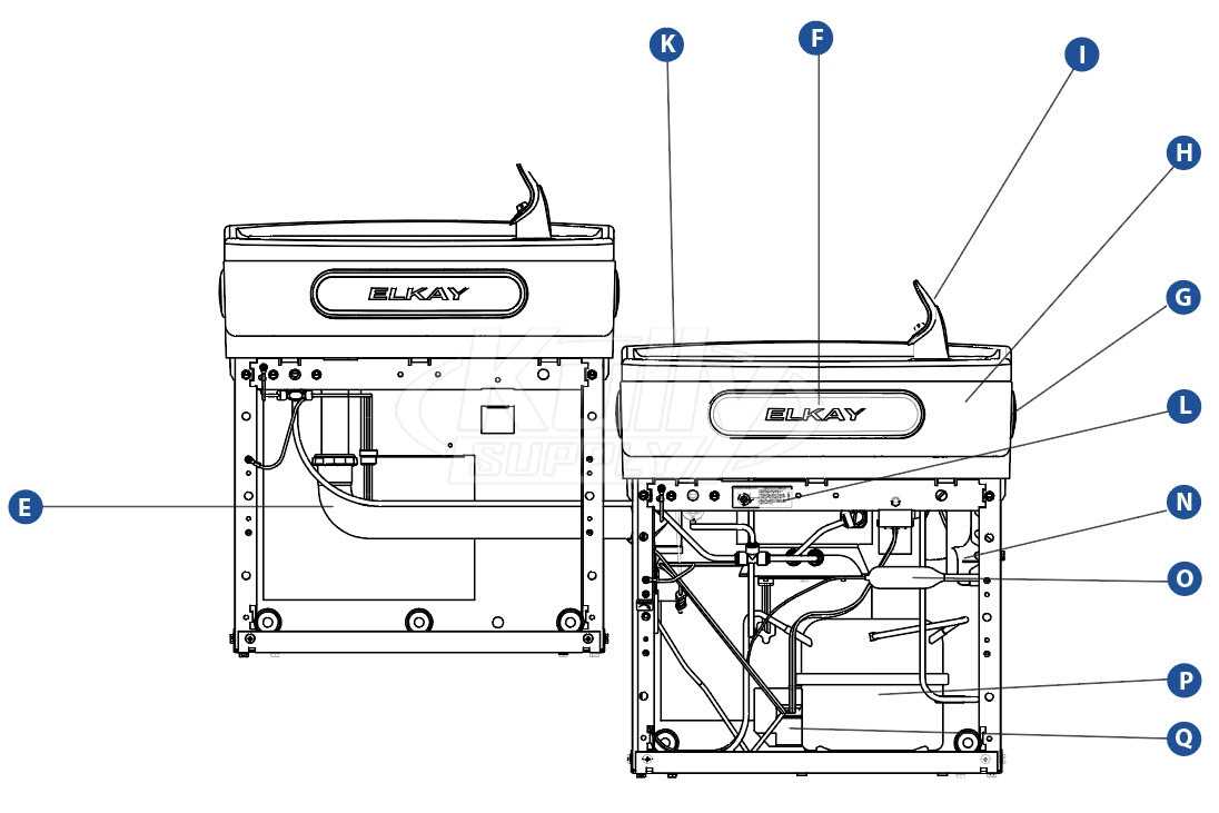 elkay drinking fountain parts diagram