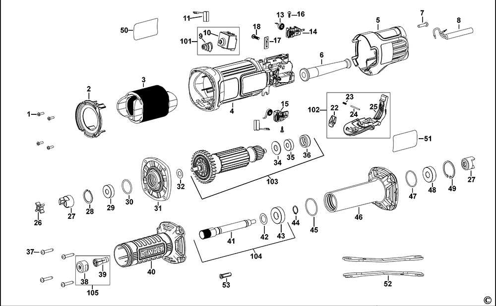 die grinder parts diagram