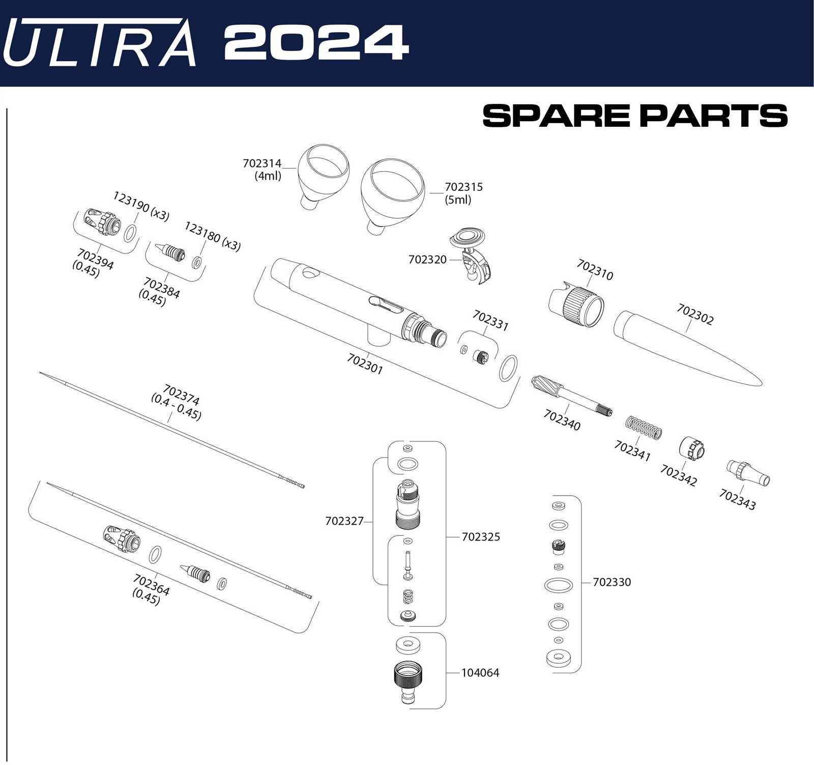 paasche airbrush parts diagram