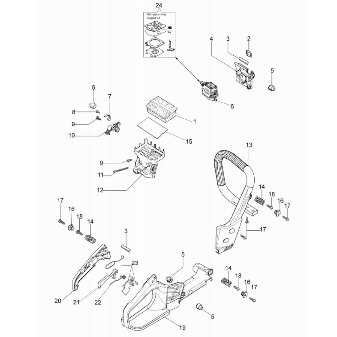 efco chainsaw parts diagram