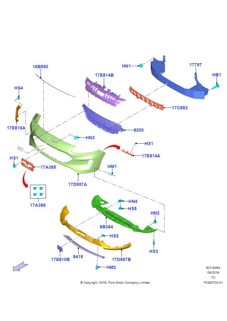 ford fusion body parts diagram