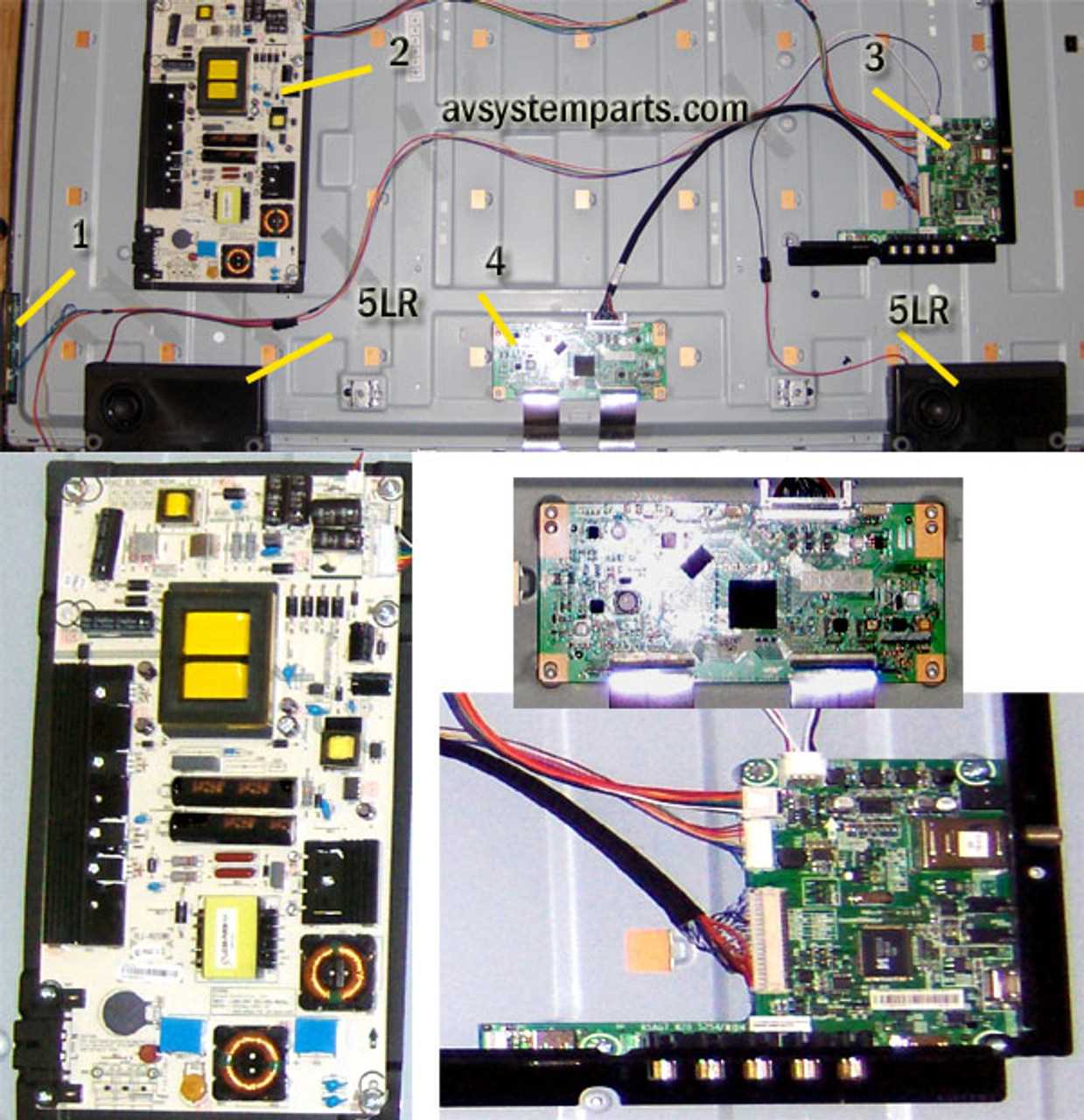 led tv parts diagram