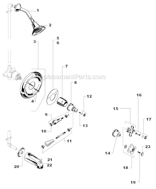 american standard hampton faucet parts diagram