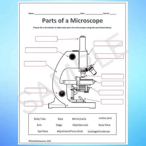 microscope diagram parts and functions