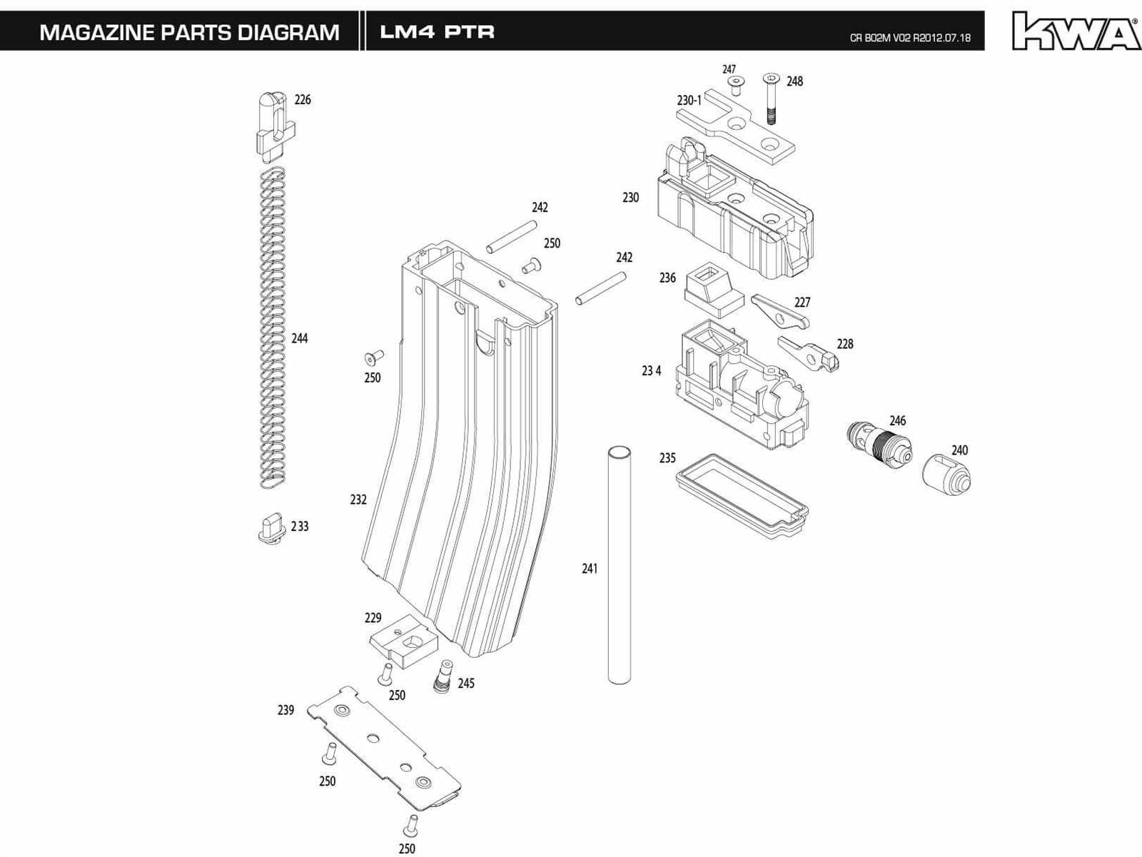 magazine parts diagram