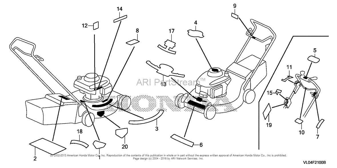 honda hrr216k9vkaa parts diagram