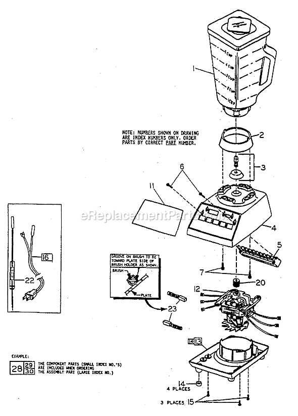 oster blender parts diagram