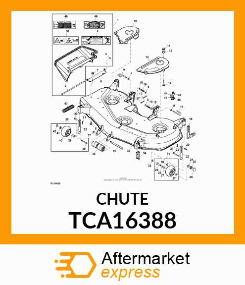 john deere 54d mower deck parts diagram