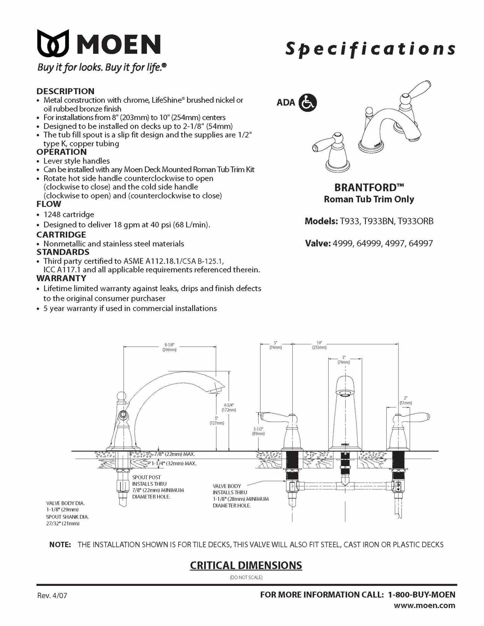 moen brantford faucet parts diagram