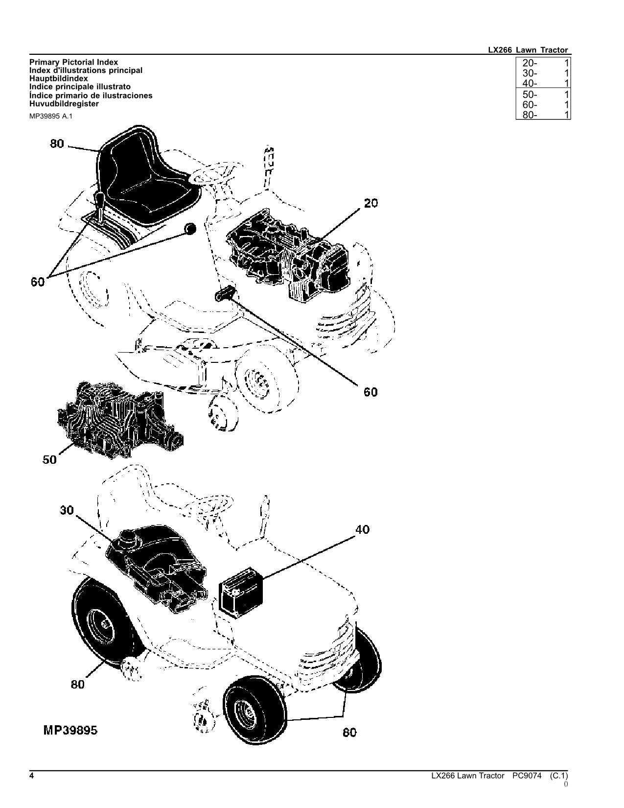 john deere lx266 parts diagram