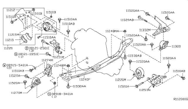 nissan sentra engine parts diagram