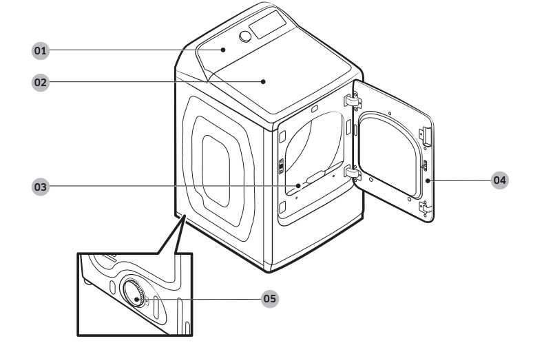 electric samsung dryer parts diagram