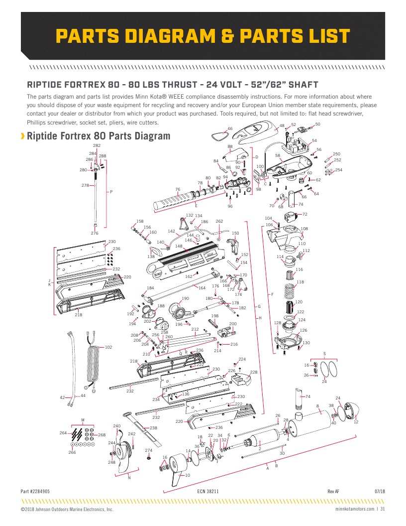 minn kota ultrex 80 parts diagram