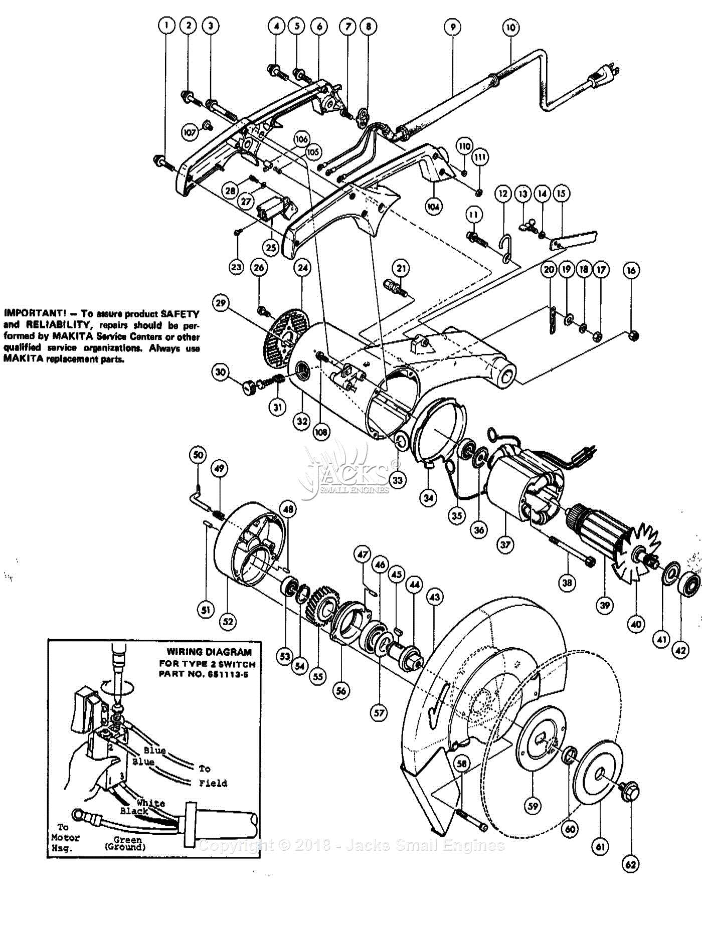 makita ls1016l parts diagram