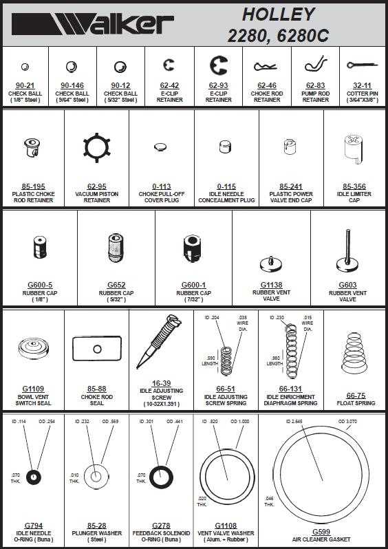 holley carb parts diagram