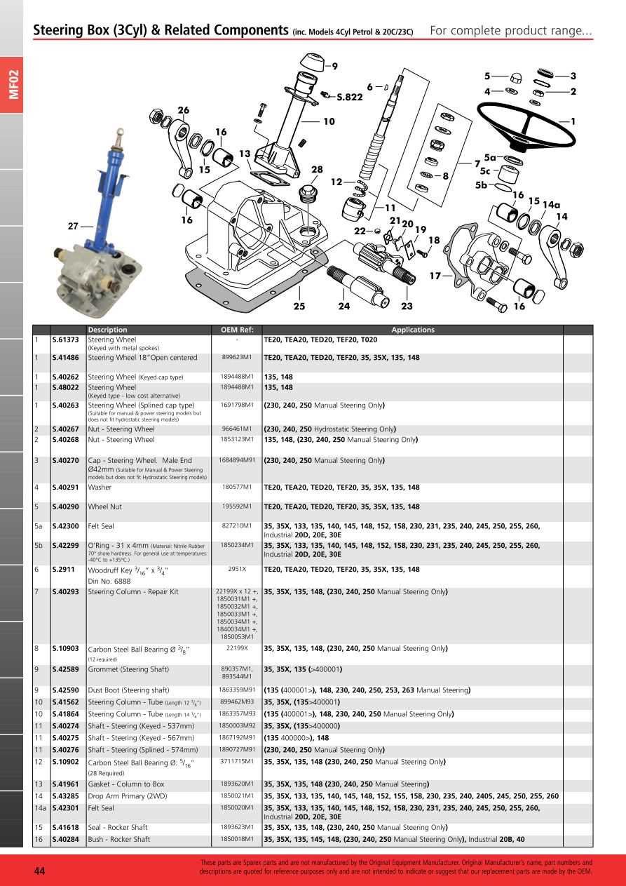 massey ferguson 520 disc parts diagram