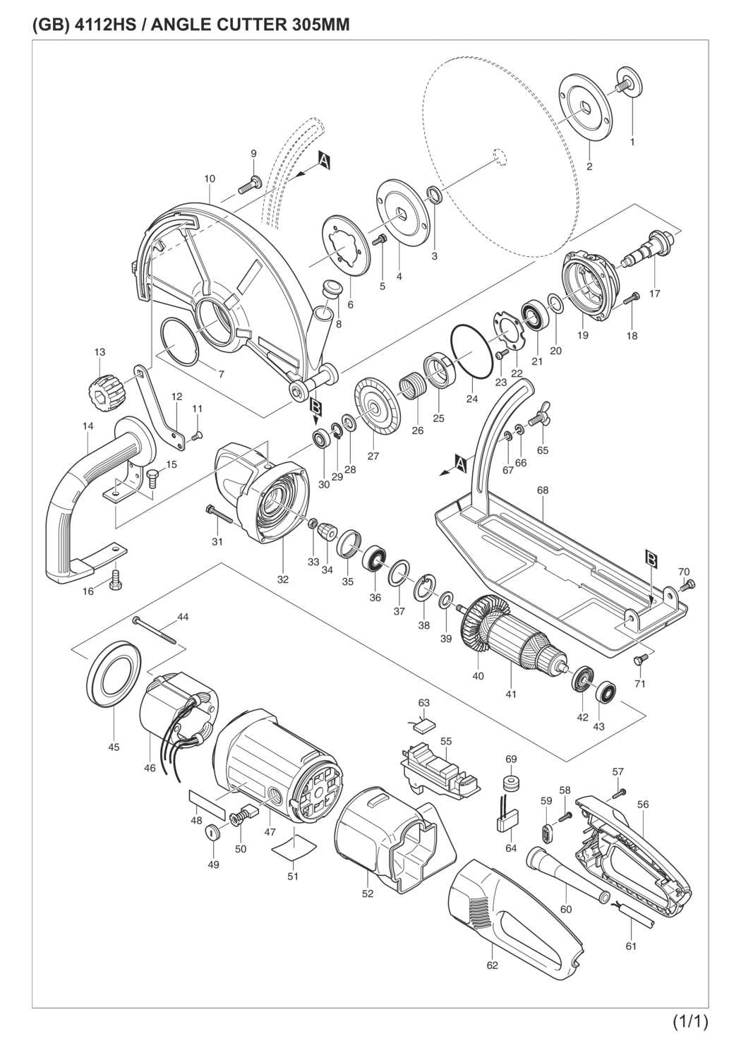 makita grinder parts diagram