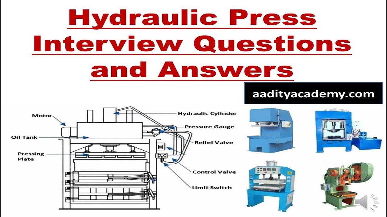 hydraulic press parts diagram