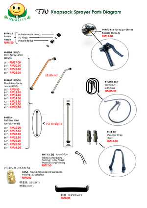 diagram knapsack sprayer parts