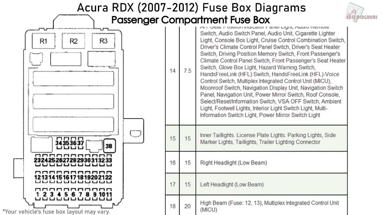 2007 acura rdx parts diagram