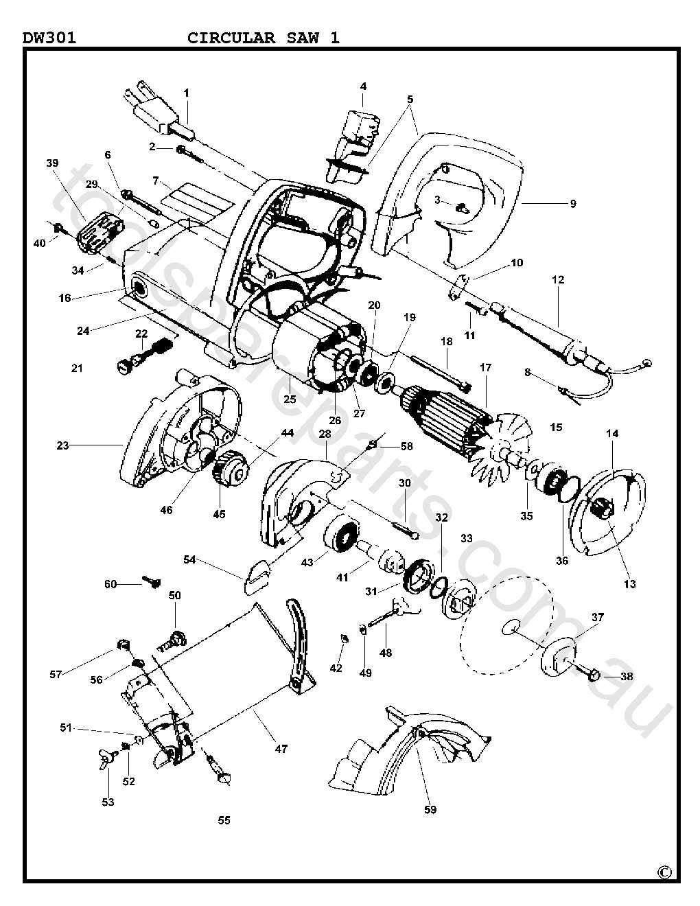 dewalt circular saw parts diagram