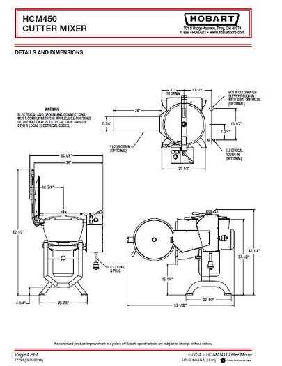 hobart hcm 450 parts diagram