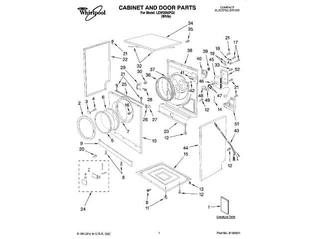 electric whirlpool dryer parts diagram